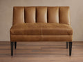 Banc en cuir recyclé matelassé