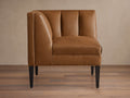 Coin en cuir recyclé matelassé