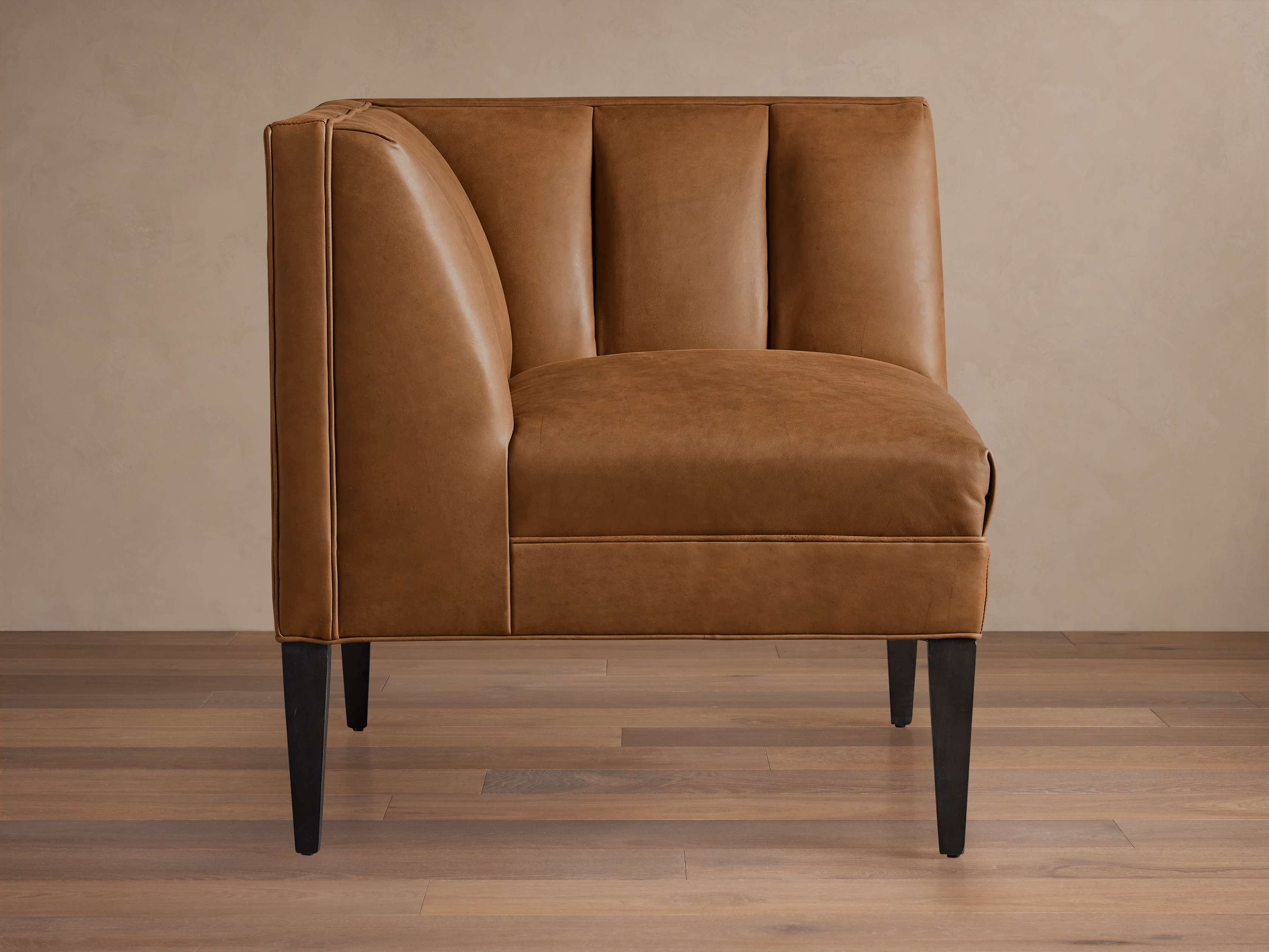 Coin en cuir recyclé matelassé