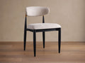 Chaise de salle à manger rembourrée avec tissu haute performance anti-taches