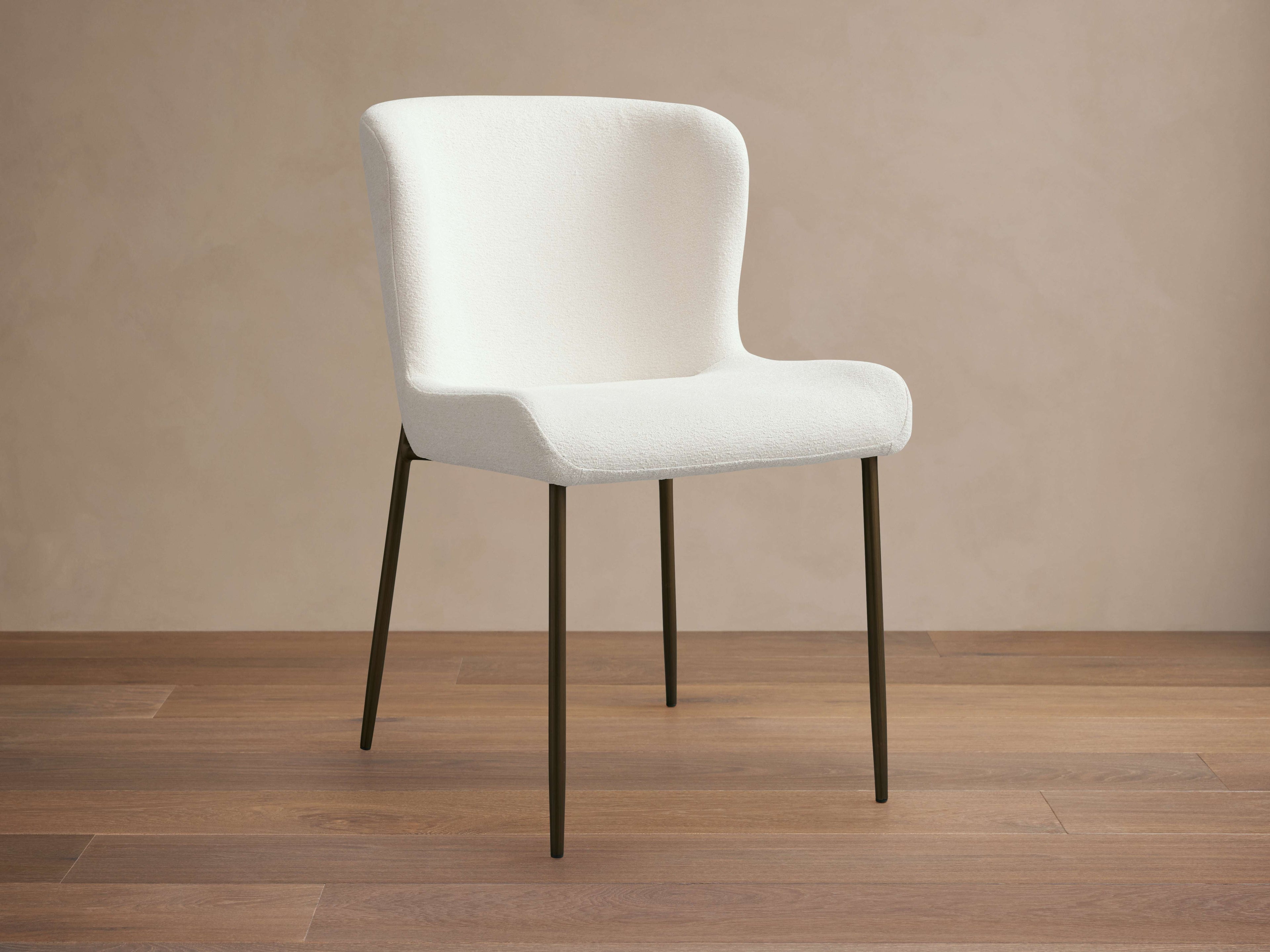 Chaise de salle à manger avec cadre en fer thermolaqué