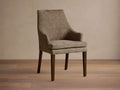 Chaise de salle à manger avec dossier incurvé et bois laqué