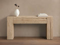 Console en teck recyclé avec finition Shou Sugi Ban ou naturelle