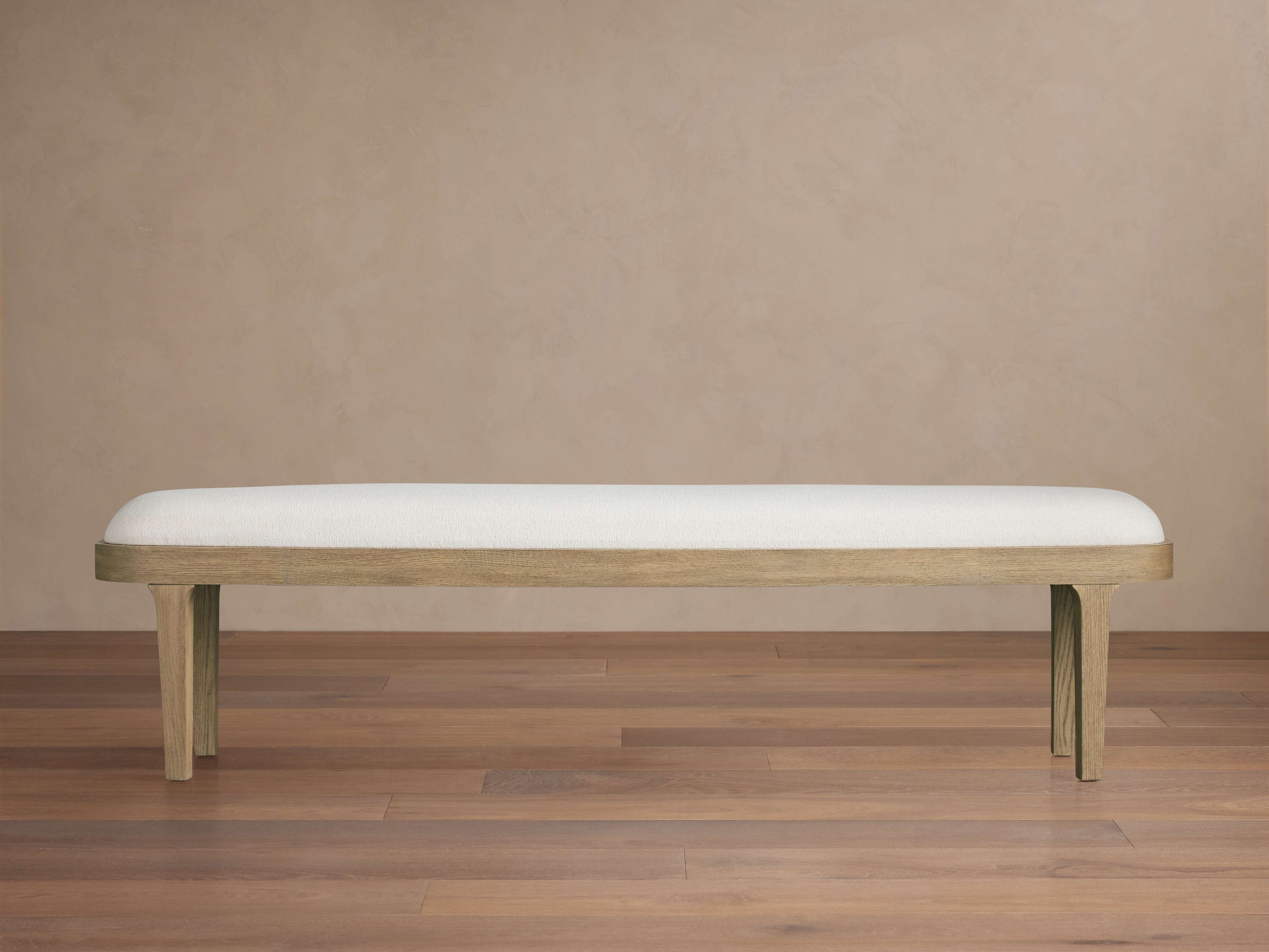 Banc rembourré en chêne avec mousse de polyuréthane