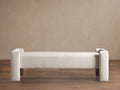 Banc capitonné en tissu de performance cachemire