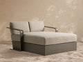 Lit de repos extérieur en aluminium thermolaqué avec coussin