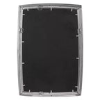 Miroir mural décoratif rectangulaire, moderne, biseauté, cadre en fer nickel brossé argenté, 24 pouces de large, pour salle de bain ou chambre