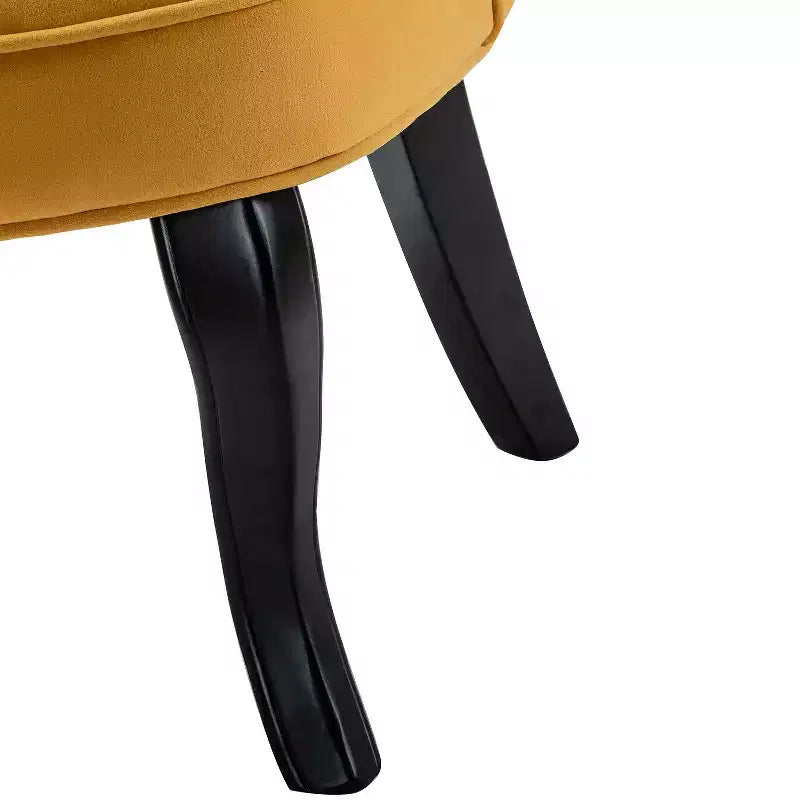 Chaise d'appoint à oreilles traditionnelle en velours capitonnée