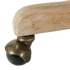 Chaise de bureau en velours avec dossier capitonné et piètement en bois massif, pivotante et réglable en hauteur