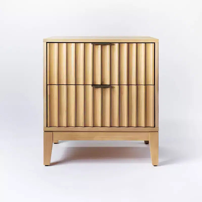 Thousand Oaks Wood Scalloped End Table with Drawers - Threshold designed with Studio McGee